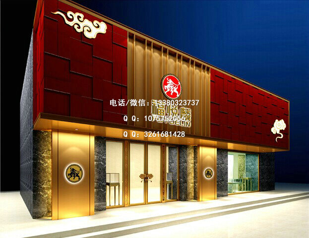 湖北福悦麟珠宝展柜及店面设计
