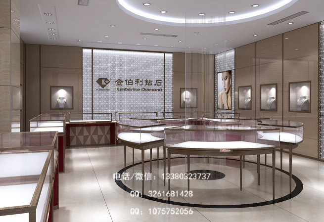 让珠宝展示柜的陈列更有气质
