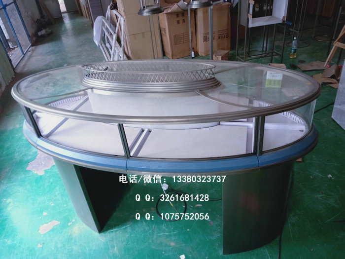 不锈钢珠宝展柜（椭圆柜）