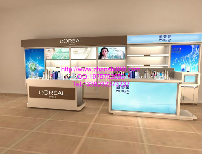 影响化妆品展柜尺寸大小因素