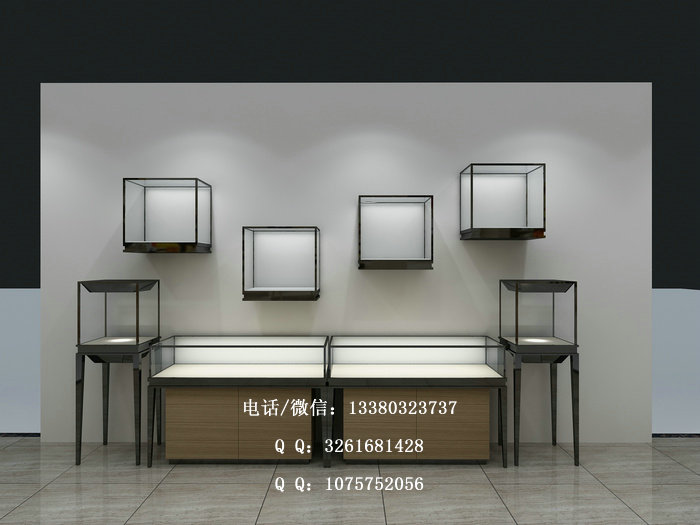 不锈钢珠宝展柜设计
